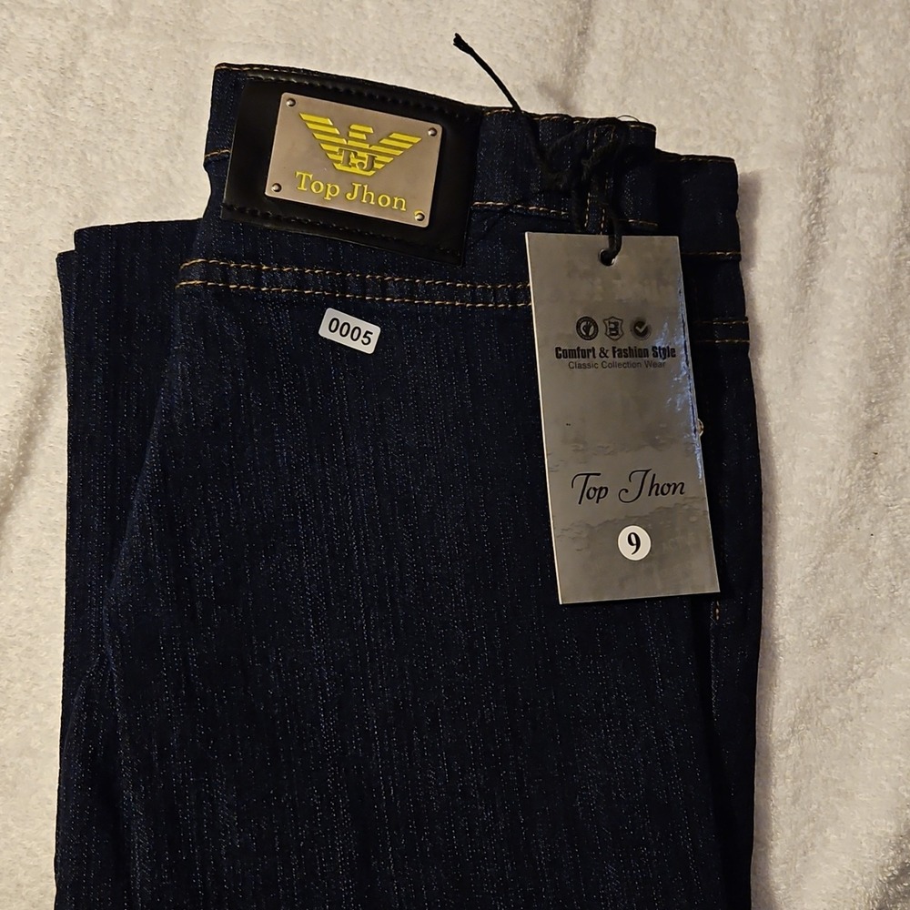 Top Jhon Boys Straight Jeans Dark Blue Cotton Spandex Size 9/10‎ MP701 woman - Picture 11 of 11